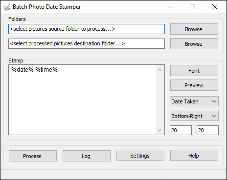 Batch Photo Date Stamper