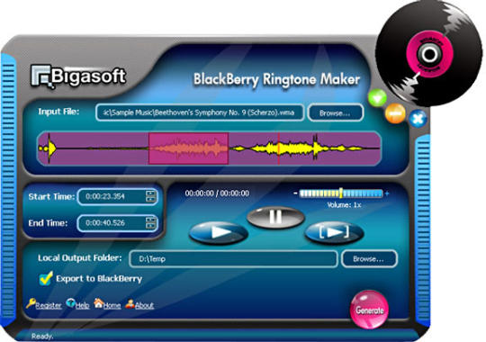 Bigasoft BlackBerry Ringtone Maker
