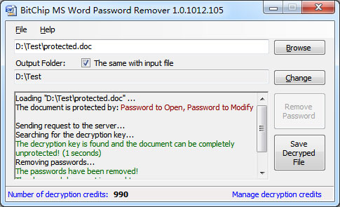 BitChip MS Word Password Remover