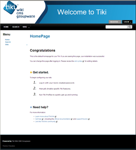 Bitnami Tiki Wiki CMS Groupware Stack