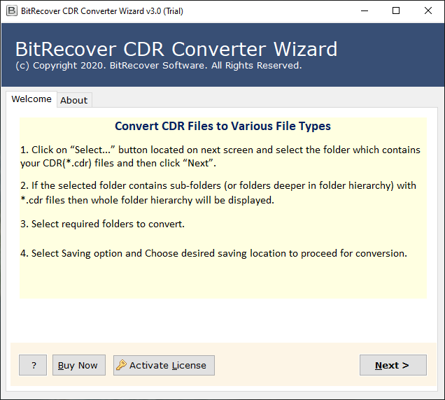 BitRecover CDR Converter Wizard
