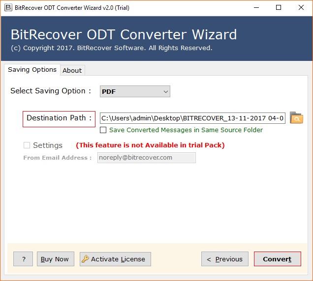 BitRecover ODT Converter Wizard