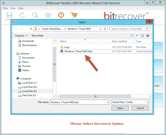 BitRecover Parallels HDD Recovery Wizard