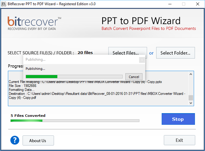BitRecover PPT to PDF Wizard