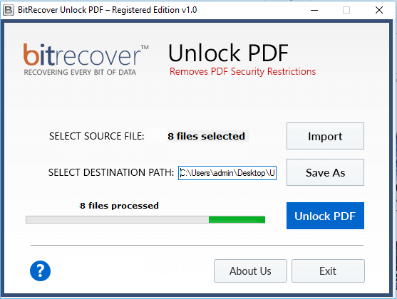 BitRecover Unlock PDF Wizard