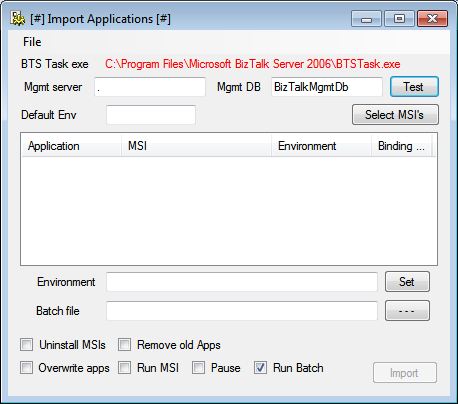 BizTalk Application Batch Exporter and Importer