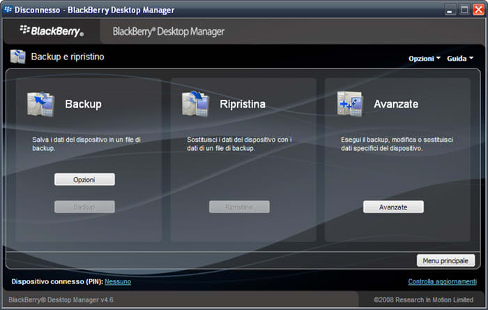 BlackBerry Desktop Manager