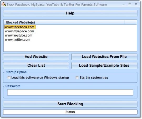 Block Facebook, MySpace, YouTube & Twitter For Parents Software