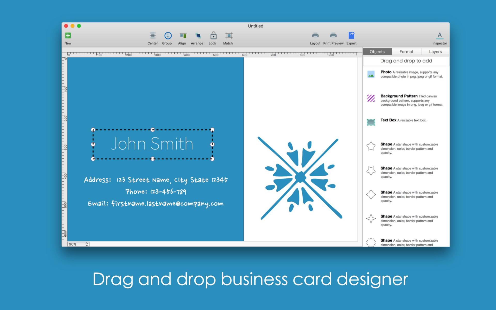 Blue Penguin Business Card Designer