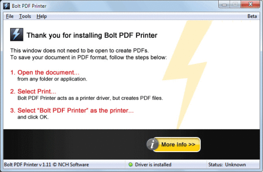 Bolt PDF Printer Plus
