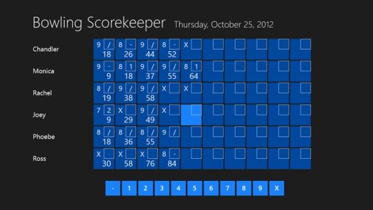 Bowling Scorekeeper for Windows 8