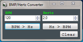 BPM/Hertz Converter