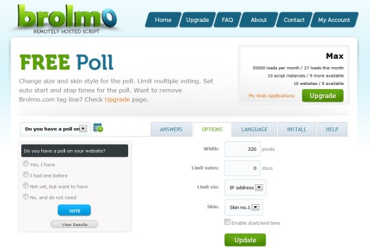 Brolmo Web Poll