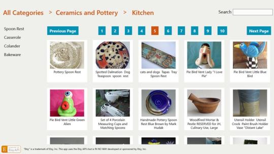 Browse Etsy for Windows 8