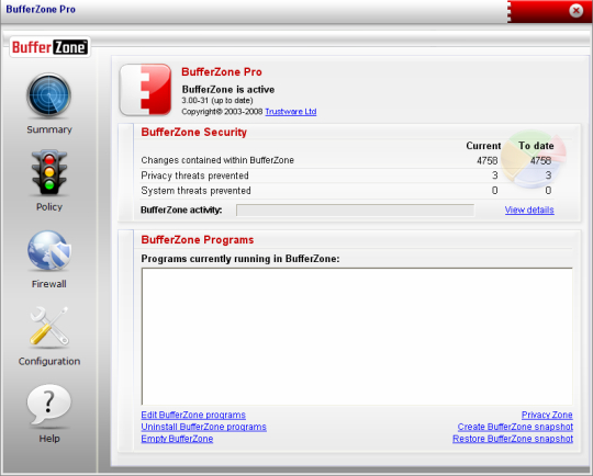 BufferZone Pro for Windows 7
