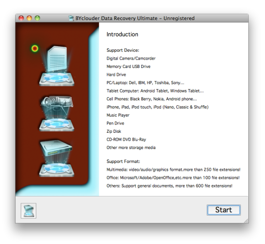 BYclouder Data Recovery Ultimate for Mac