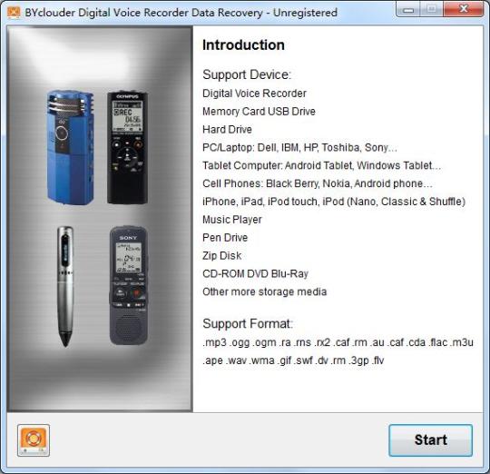 BYclouder Digital Voice Recorder Data Recovery