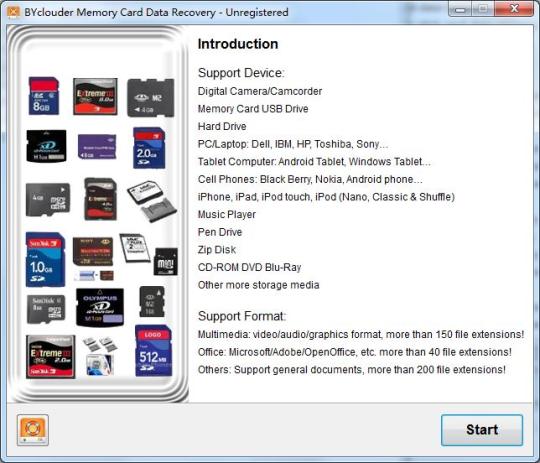 BYclouder Memory Card Data Recovery