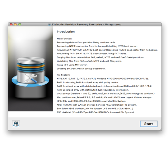 BYclouder Partition Recovery Enterprise for Mac