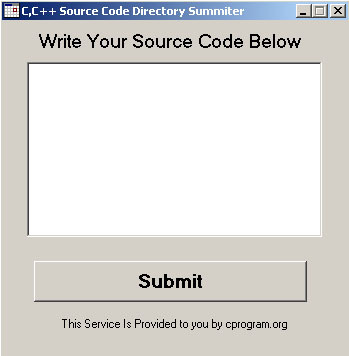 C,C++ Source Code Directory Submitter