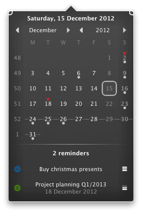 CalendarMenu