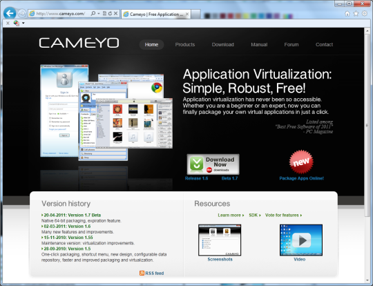Cameyo Online Application Virtualization