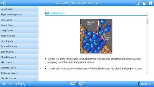 Cancer 101 for Windows 8