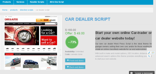 Car Dealer Script