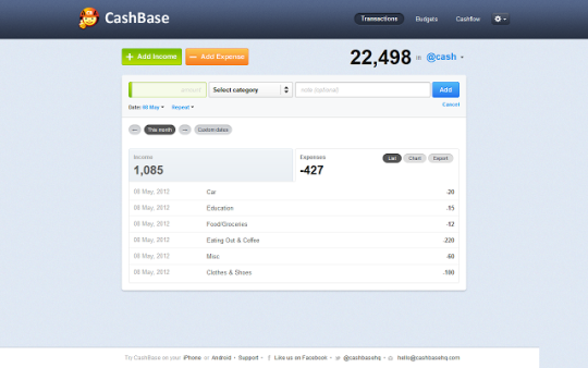 CashBase for Chrome