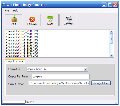 Cell Phone Image Converter