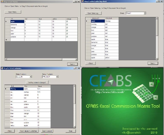 CFABS Excel Commission Matrix Tool