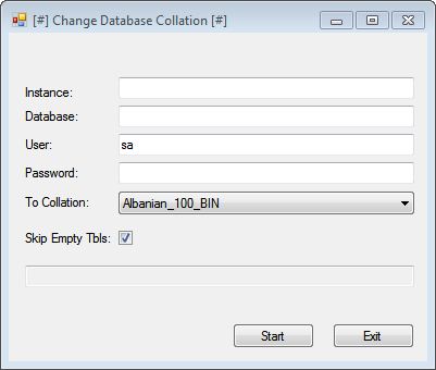 Change Database Collation