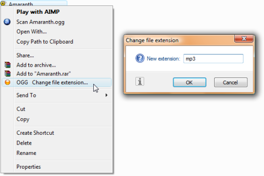 Change File Extension Shell