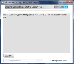Chat to Speech for Skype