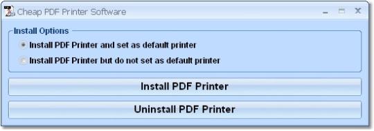 Cheap PDF Printer Software