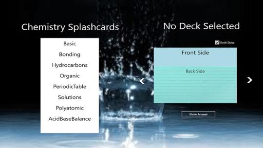 Chemistry Splashcards for Windows 8