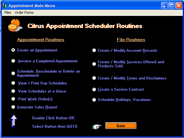 Citrus Appointment Scheduler