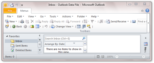 Classic Menu for Outlook 2010