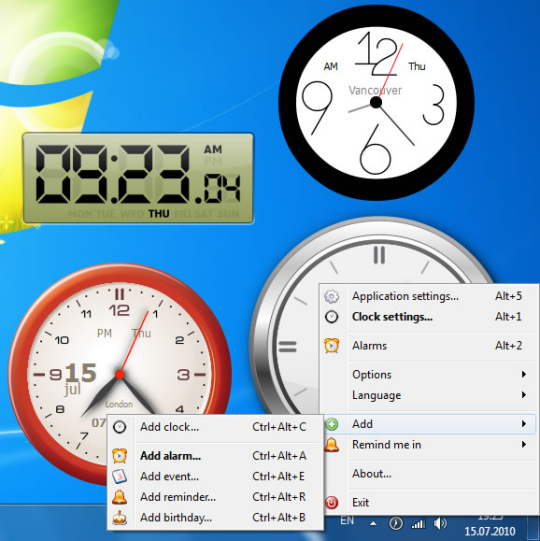 Clock-on-Desktop Pro