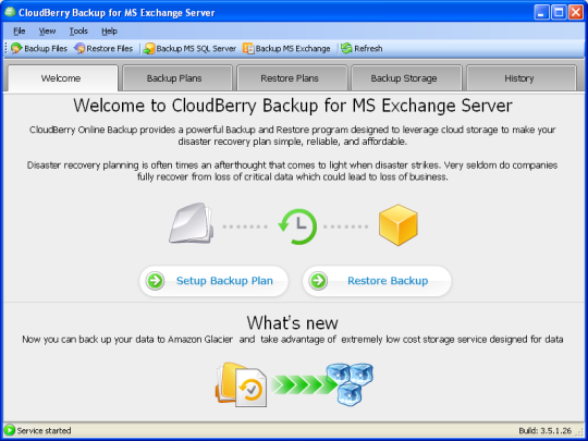 CloudBerry Online Backup for MS Exchange Server