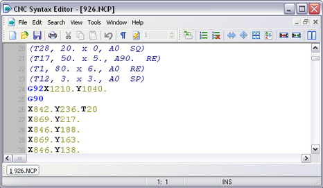 CNC Syntax Editor Free Edition