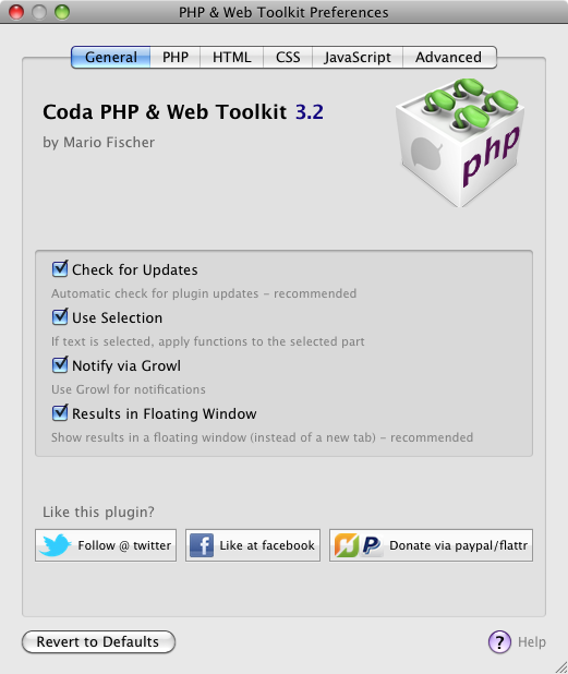 Coda PHP & Web Toolkit