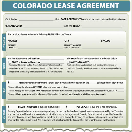 Colorado Lease Agreement