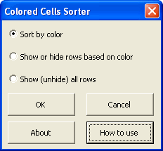 Colored Cells Sorter