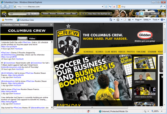 Columbus Crew Browser  IETheme