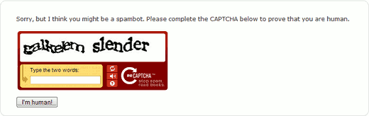 Conditional CAPTCHA for Wordpress