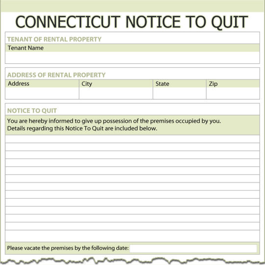Connecticut Notice To Quit