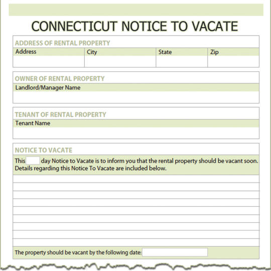 Connecticut Notice To Vacate