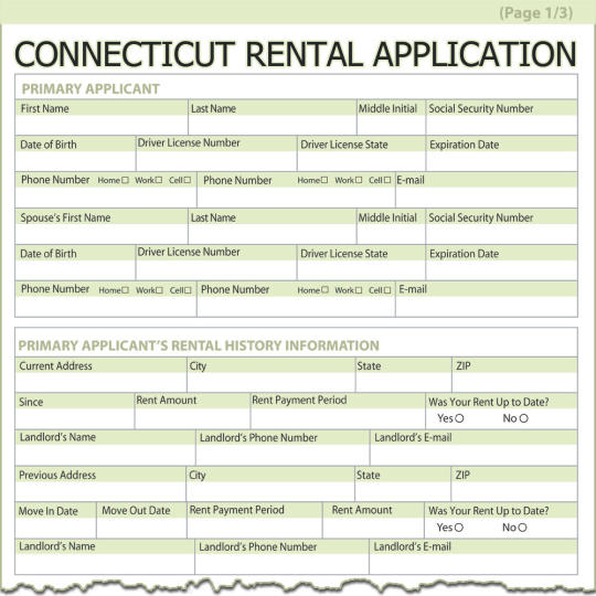 Connecticut Rental Application