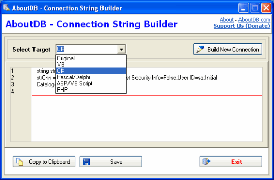 Connection String Builder